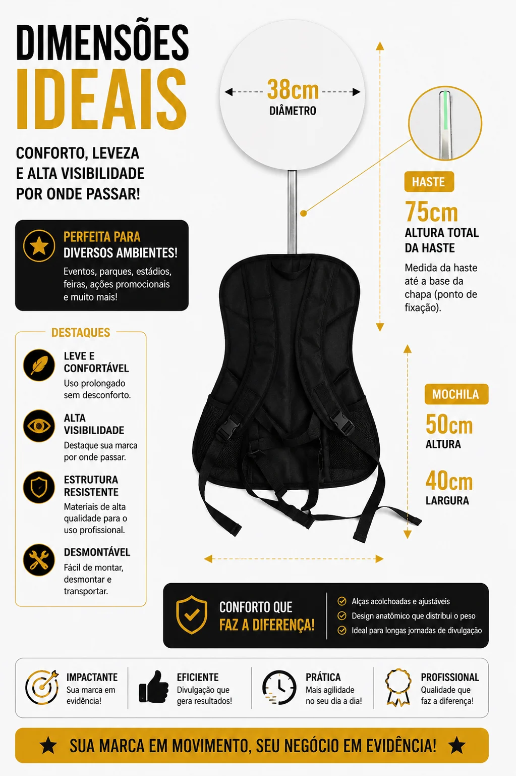 Alças ajustáveis da mochila pirulito